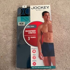 NWT Jockey Men’s Microfiber Set of 3 Trunks Sz M